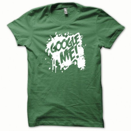 Shirt Google Me blanc/vert bouteille pour homme et femme