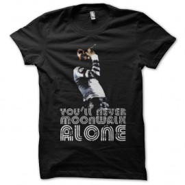 Shirt Michael Jackson Never Moonwalk Alone noir pour homme et femme