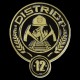 Shirt Hunger Games district 12 doré noir pour homme et femme