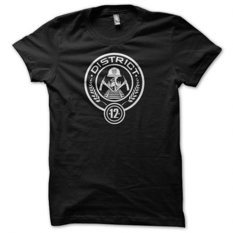 Shirt Hunger Games district 12 blason noir pour homme et femme