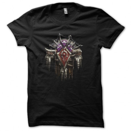 Shirt bouclier la horde world of warcraft noir pour homme et femme