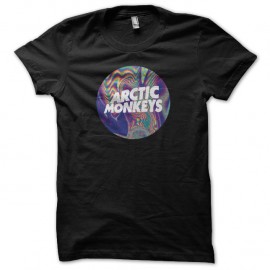 Shirt Arctic Monkey psychedelic noir pour homme et femme