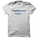 Shirt anti paypal blanc pour homme et femme