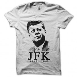 Shirt JFK hommage blanc pour homme et femme