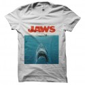 Shirt jaws les dents de la mer blanc pour homme et femme