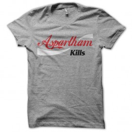 Shirt Aspartham kills parodie Coca-Cola light gris pour homme et femme