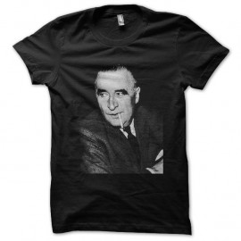Shirt Georges Pompidou portrait noir pour homme et femme