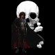 Shirt Albator tete de mort noir pour homme et femme