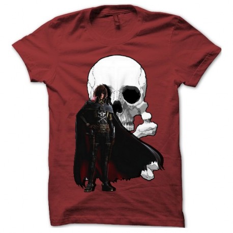 Shirt Albator tete de mort ROUGE pour homme et femme