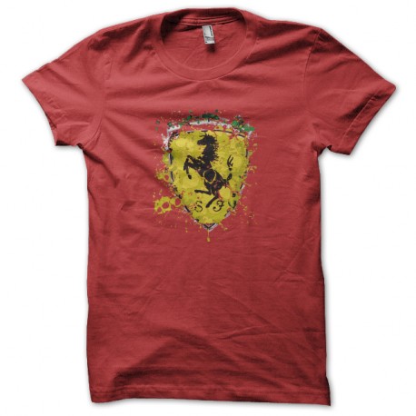 Shirt ferrari artistique rouge pour homme et femme