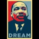 Shirt Martin Luther King dream noir pour homme et femme