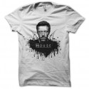 Shirt Dr House taches d'encre blanc pour homme et femme