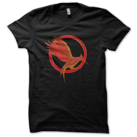 Shirt the hunger games catching fire noir pour homme et femme