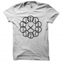Shirt iron man les 10 bagues blanc pour homme et femme