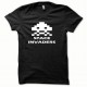 Shirt Space Invaders blanc/noir pour homme et femme