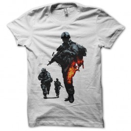 Shirt jeu battlefield bad company 2 blanc pour homme et femme