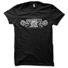Shirt Stereo machine gun noir pour homme et femme