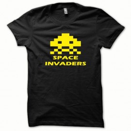 Shirt Space Invaders jaune/noir pour homme et femme