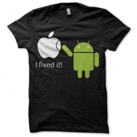 Shirt Android repare Apple noir pour homme et femme