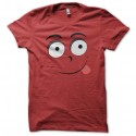 Shirt Smiley gourmand rouge pour homme et femme