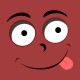 Shirt Smiley gourmand rouge pour homme et femme