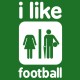 Shirt Jaime le foot I like Football vert pour homme et femme