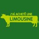 Shirt humoristique vache Limousine vert pour homme et femme