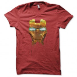 Shirt Iron Man masque dégoulinant rouge pour homme et femme