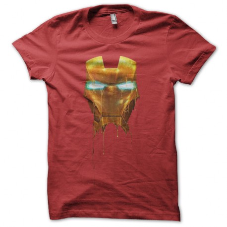 Shirt Iron Man masque dégoulinant rouge pour homme et femme