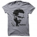 Shirt Malcolm X gris pour homme et femme