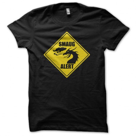 Shirt Smaug Alert panneau noir pour homme et femme