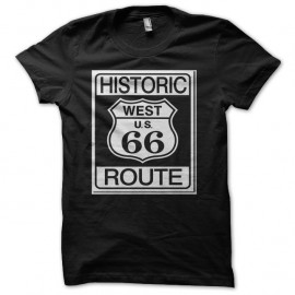 Shirt route 66 noir pour homme et femme