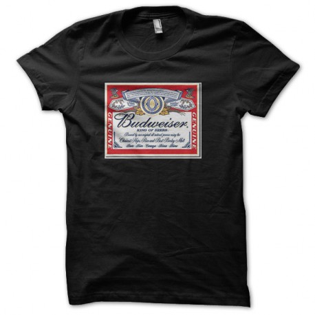 Shirt bud king beer noir pour homme et femme