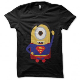 Shirt minion parodie superman noir pour homme et femme