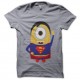 Shirt minion parodie superman gris pour homme et femme