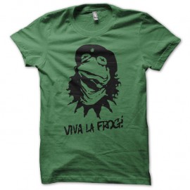 Shirt Kermit parodie Che Guevara Viva la Frog vert pour homme et femme
