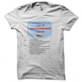 Shirt commandements corse blanc pour homme et femme