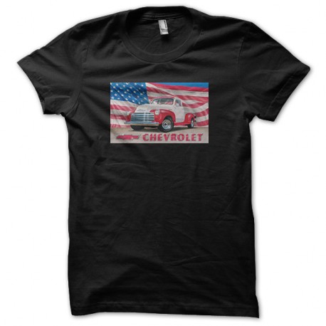 Shirt chevrolet retro noir pour homme et femme