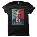 Shirt Nelson Mandela Freedom noir pour homme et femme
