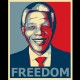 Shirt Nelson Mandela Freedom noir pour homme et femme