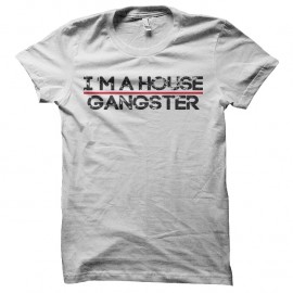 Shirt house gangster dj sneak blanc pour homme et femme