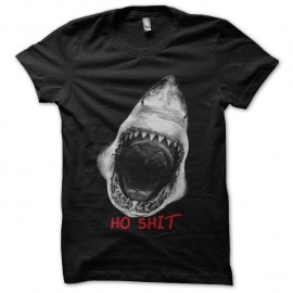 Shirt attaque de requin noir pour homme et femme