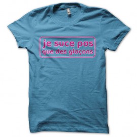 Shirt je suce pas que des glaçons turquoise pour homme et femme