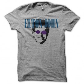 Shirt Elton John silhouette gris pour homme et femme