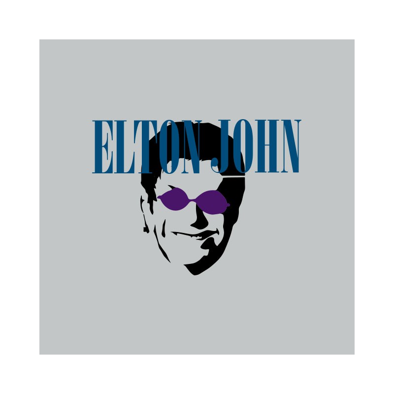 T-shirt Elton John silhouette gris