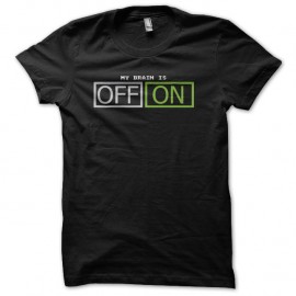 Shirt cerveau on et off noir pour homme et femme
