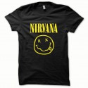 Shirt Nirvana jaune/noir pour homme et femme