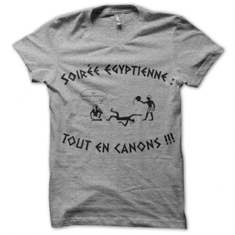 Shirt humoristique Soiree egyptienne gris chiné pour homme et femme