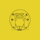 Shirt Cochon Da Vinci jaune pour homme et femme