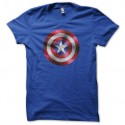 Shirt Captain America bouclier bleu pour homme et femme